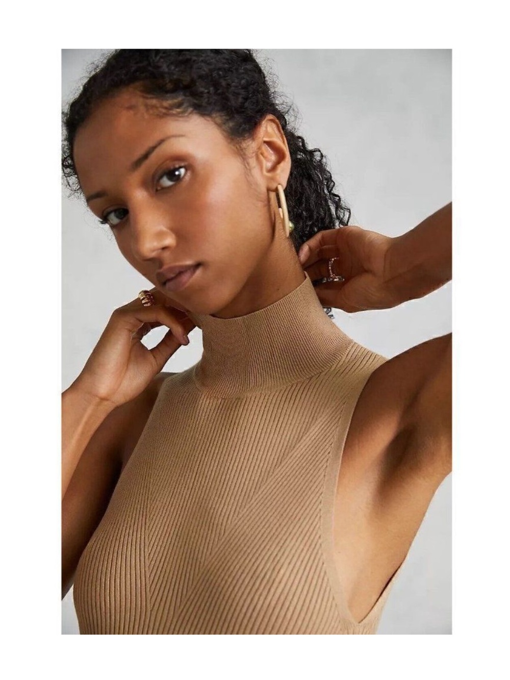 Anthropology Knit Ribbed Midi Dress - Picture 2 of 13